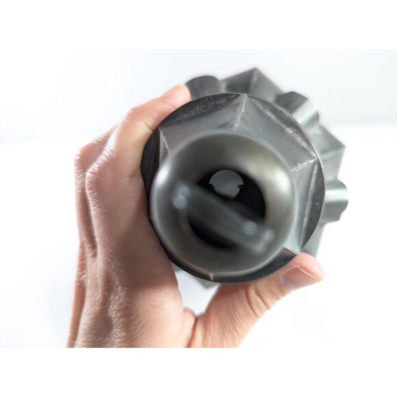 Vintage Moroccan metal pendant lantern, Small Ottoman Islamic porch foyer - Picture 8 of 10